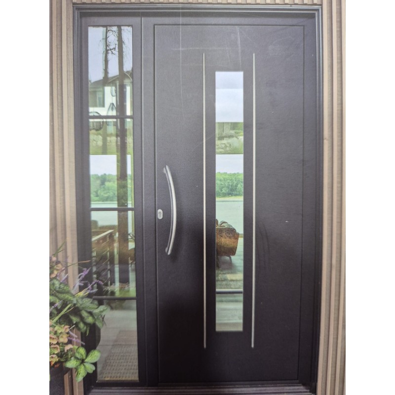 PUERTA ENTRADA PANELADA CON CERRADURA ELECTRONICA